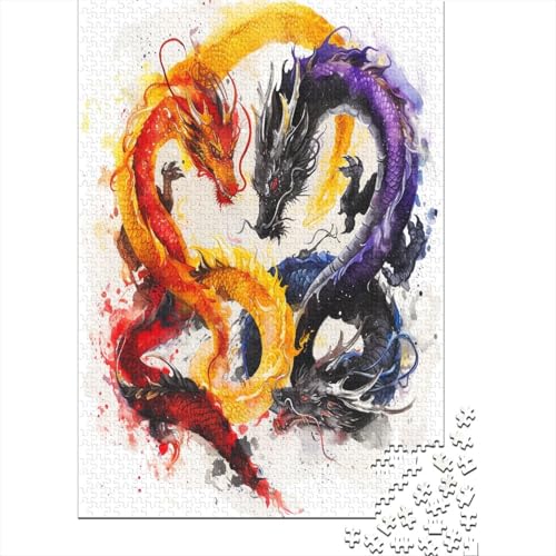 Drache Puzzle 1000 Teile Für Erwachsene Und Kinder Ab 14 Jahren Für Stressabbauer Puzzel 1000pcs (75x50cm) von GXYUAOIEF