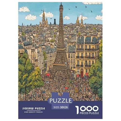 Eiffelturm Puzzle 1000 Teile Schwer Puzzle Spielzeug Pädagogisches Spiel Impossible Herausforderungsspielzeug Für Erwachsene Und Kinder Ab 14 Jahren 38x26cm/1000pcs Eiffelturm Puzzle 1000 Teile Schwer Puzzle Spielzeug Pädagogisches Spiel Impossible Herausforderungsspielzeug Für Erwachsene Und Kinder Ab 14 Jahren 38x26cm/1000pcs von GXYUAOIEF