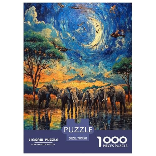 Elefanten Puzzle 1000 Teile Schwer Puzzle Spielzeug Pädagogisches Spiel Impossible Herausforderung Spielzeug Für Erwachsene Kinder 70x50cm/1000pcs Elefanten Puzzle 1000 Teile Schwer Puzzle Spielzeug Pädagogisches Spiel Impossible Herausforderung Spielzeug Für Erwachsene Kinder 70x50cm/1000pcs von GXYUAOIEF