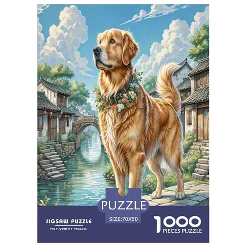 Goldener Retriever Puzzle 1000 Teile Schwer Puzzle Spielzeug Pädagogisches Spiel Impossible Herausforderungsspielzeug Für Erwachsene Und Kinder in Bewährter 70x50cm/1000pcs Goldener Retriever Puzzle 1000 Teile Schwer Puzzle Spielzeug Pädagogisches Spiel Impossible Herausforderungsspielzeug Für Erwachsene Und Kinder in Bewährter 70x50cm/1000pcs von GXYUAOIEF
