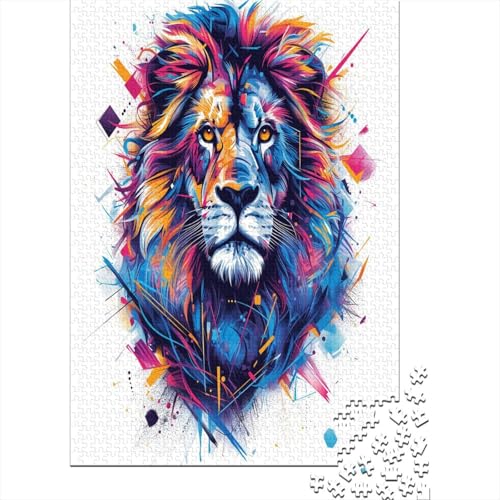 Löwe Puzzle 1000 Teile,Puzzlespiel Für Erwachsene,Impossible Puzzle,Puzzle GesKükenlichkeitsspiel Für Die Ganze Familie, Geschenke Für Männer/Frauen Erwachsenen Puzzel 1000pcs (75x50cm) von GXYUAOIEF