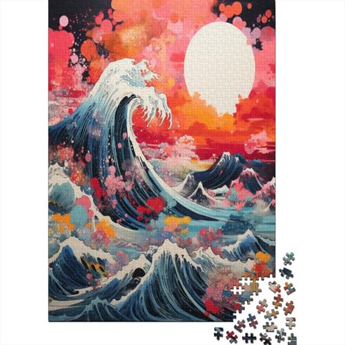 Ozean Wave 1000 Teile,Impossible Puzzle,GesKükenlichkeitsspiel Für Die Ganze Familie, Erwachsenen Puzzlespiel Puzzel 1000pcs (75x50cm) von GXYUAOIEF