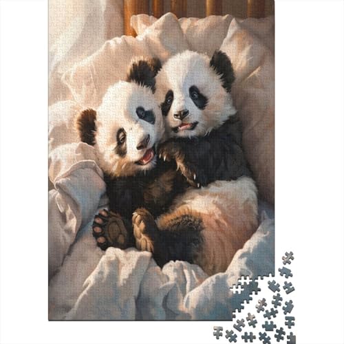 Panda Puzzle 1000 Teile,für Erwachsene, Impossible Puzzle,farbenfrohes Legespiel,GesKükenlichkeitsspiel Für Die Ganze Familie,Erwachsenenpuzzle Puzzel 1000pcs (75x50cm) von GXYUAOIEF