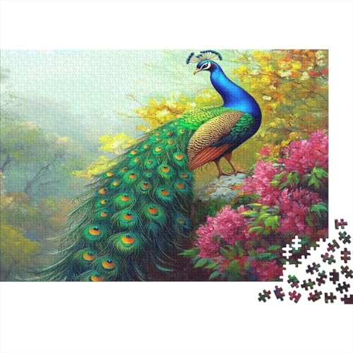 Pfau Puzzlespiel 1000 Teile Puzzle Für Erwachsene Und Kinder Ab 14 Jahren, Erwachsenen Puzzlespiel Puzzel 1000pcs (75x50cm) von GXYUAOIEF