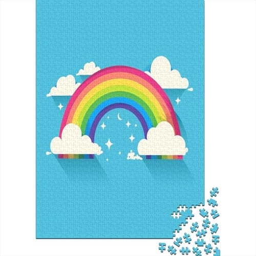 Regenbogen Puzzle 1000 Teile,Puzzlespiel Für Erwachsene,Impossible Puzzle,Puzzle GesKükenlichkeitsspiel Für Die Ganze Familie, Geschenke Für Männer/Frauen Erwachsenen Puzzel 1000pcs (75x50cm) von GXYUAOIEF