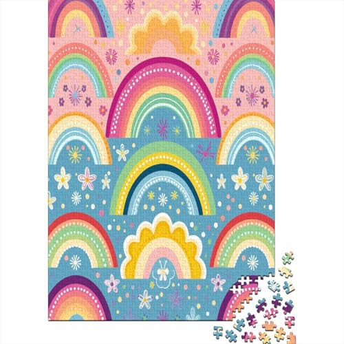 Regenbogen Puzzle 1000 Teile,für Erwachsene, Impossible Puzzle,farbenfrohes Legespiel,GesKükenlichkeitsspiel Für Die Ganze Familie,Erwachsenenpuzzle Puzzel 1000pcs (75x50cm) von GXYUAOIEF