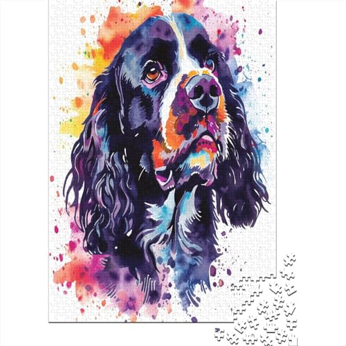 Schwanzer Spaniel Puzzlespiel 1000 Teile Puzzle Für Erwachsene Und Kinder Ab 14 Jahren, Puzzle Erwachsenen Puzzlespi Puzzel 1000pcs (75x50cm) von GXYUAOIEF