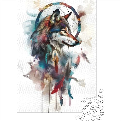 Wolf Puzzle 1000 Teile Puzzles Für Erwachsene Klassische Puzzles 1000 Teile Erwachsene Puzzlespiel Erwachsene 1000 Teile Erwachsenen Puzzlespiel Puzzel 1000pcs (75x50cm) von GXYUAOIEF