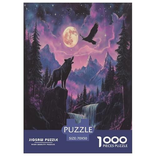 Wolf Puzzle 1000 Teile Schwer Puzzle Spielzeug Pädagogisches Spiel Impossible Herausforderungsspielzeug Für Erwachsene Und Kinder Ab 14 Jahren 70x50cm/1000pcs Wolf Puzzle 1000 Teile Schwer Puzzle Spielzeug Pädagogisches Spiel Impossible Herausforderungsspielzeug Für Erwachsene Und Kinder Ab 14 Jahren 70x50cm/1000pcs von GXYUAOIEF