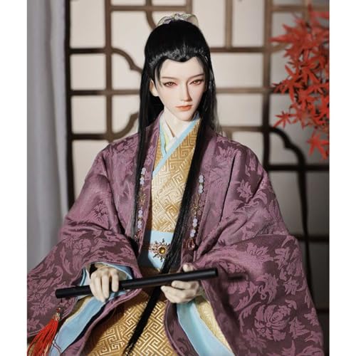 1/3 BJD-Puppe Männlich, Chinesischer Stil SD Doll 74cm Ball Jointed Doll mit Antikes Kostüm Komplettset + Perücke + Schuhe + Make-up von GYHCB