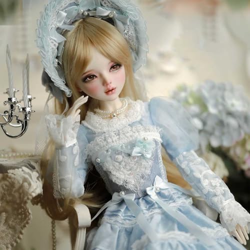 1/3 Exquisite Prinzessin BJD Doll 56cm 22in Bewegliche Mechanische Gelenke SD Puppe, mit Kleidungsset + Perücke + Schuhe + Make-up, Mädchen von GYHCB