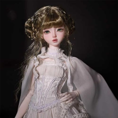 1/4 BJD Doll 17 Inch Elegantes weißes Kleid Mode-Mädchen SD Kugelgelenkpuppe mit Perücke, Kleidung und Schuhen - Perfekte DIY Poseierbare Sammelfigur von GYHCB