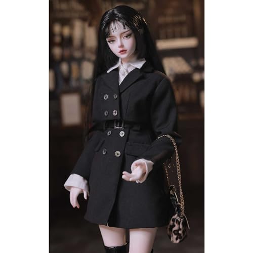 1/4 BJD-Puppe 17,32 Zoll 44cm Ball Jointed Doll Mode Mädchen SD Doll mit Kleidung Satz Perücke Schuhe Zubehör und Gesichts-Make-up, Geburtstagsgeschenke für Besten Freunde von GYHCB