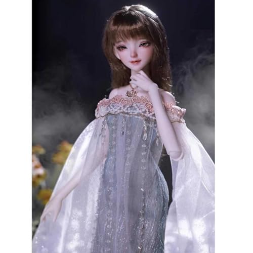 1/4 BJD Puppe Elegante Prinzessin SD Puppe Bewegliche Gelenke BJD Doll mit Komplettset Zubehör + Make-up, für Geburtstage Geschenk, Größe 44cm/17.32in von GYHCB