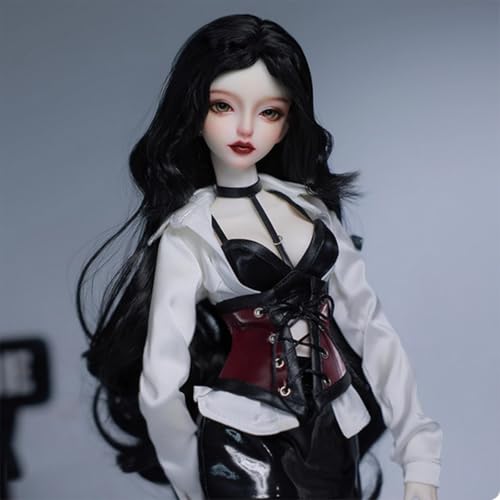1/4 BJD-Puppe Lange Schwarze Haare SD-Puppen, 44cm Kugelgelenkpuppen, Handgefertigt Make-up mit Kleidung Schuhen Perücke, Weihnachten 1/4 BJD-Puppe Lange Schwarze Haare SD-Puppen, 44cm Kugelgelenkpuppen, Handgefertigt Make-up mit Kleidung Schuhen Perücke, Weihnachten von GYHCB