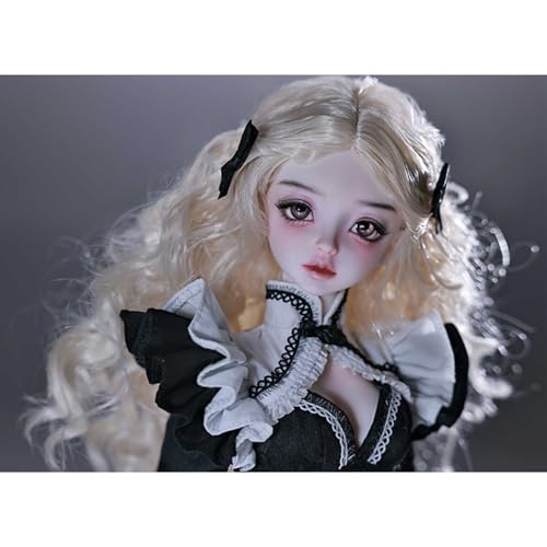 1/4 Bjd Doll 46cm Bezaubernde Wunderschöne Kugelgelenkpuppe Harz Cosplay SD-Puppe mit Dienstmädchenkleid Set und Anderem Zubehör von GYHCB