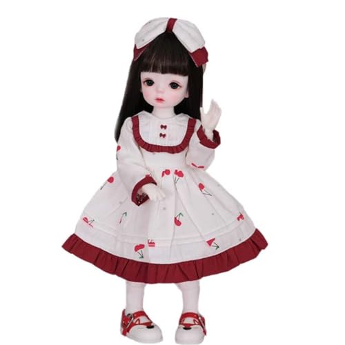 11,22 in Mini BJD Doll 1/6 Mignon Poupée SD 28,5 cm Ball Jointed Doll Figurine d'action Avec Vêtements Chaussures Perruque Maquillage, Pour Filles Cadeaux von GYHCB