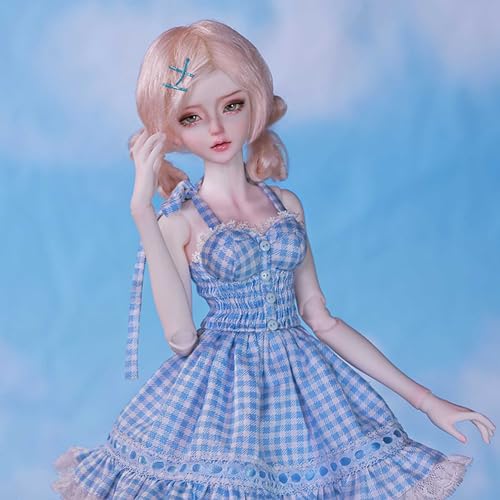 17,32 Zoll BJD Doll Fesselnd Süß Mädchen SD-Puppe 1/4 Kugelgelenk Puppe mit Gesichts-Make-up Kleid Schuhe und Perücke von GYHCB