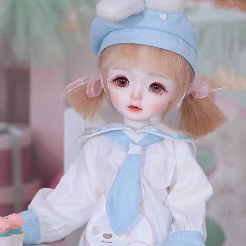 26 cm Süße BJD-Puppen mit Kleidungsset Perücke Schuhe Make-up, 1/6 Niedliche SD Doll 10,23 Zoll Handgefertigte Kugelgelenkpuppe, BJD-Sammlergeschenk von GYHCB