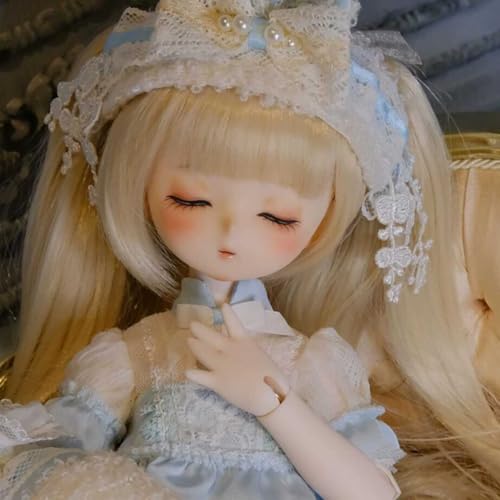 42 cm Schlaf BJD-Puppe 1/4 Exquisite SD-Puppe 16,53 Zoll Süßer Stil Kugelgelenkpuppen mit Kleidungsset + Perücke + Handgezeichnetes Make-up von GYHCB