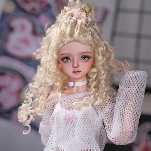 44,5 cm BJD Doll 1/4 Exquisite SD-Puppe 17,5 Zoll Flexible Kugelgelenkpuppe mit Make-up + Komplettes Zubehör, Geburtstag von GYHCB