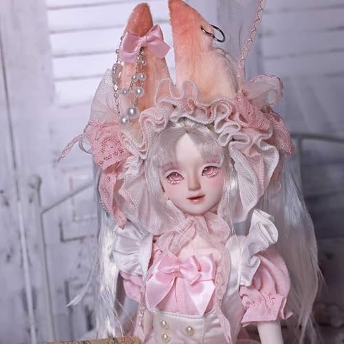 46 cm 1/4 BJD-Puppe Schöne Niedliche SD-Doll 18,11 Zoll Kugelgelenkpuppe mit Kleidungsset, Perücke, Schuhen, Make-up und Accessoires von GYHCB