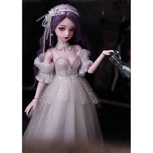 56 cm BJD Doll 1/3 Schöne Elegante SD-Puppe Flexible Movable Joints Doll Mode Actionfigur mit Hochzeitskleid + Perücke + Schuhe + Make-up von GYHCB