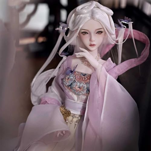 63,2 cm Exquisit Schön BJD Doll 1/3 Antiker Stil SD-Puppe 24,88 Zoll Kugelgelenkpuppe mit Komplettem Hanfu-Set + Perücke + Schuhe + Make-up von GYHCB