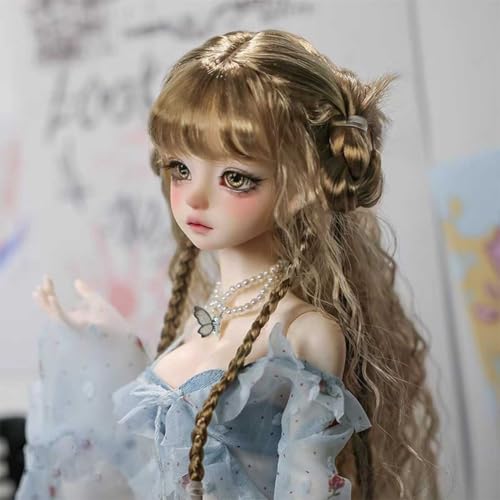 BJD Puppe 1/4 Fashion Girl Bewegliche Kugelgelenkpuppe, Komplettset aus individuellem modernen Puppenspielzeug aus Kunstharz, Höhe 44cm/17 inch von GYHCB