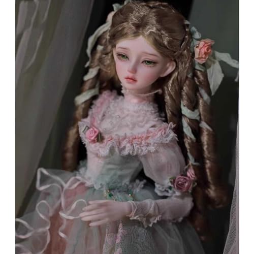 Elegante 1/4 BJD-Puppe Komplettset, 44 cm/17,32 Zoll Prinzessin SD Doll, Handgefertigt Exquisit Sammlerstück Ball Jointed Doll, Hochwertiges Kunstharz von GYHCB