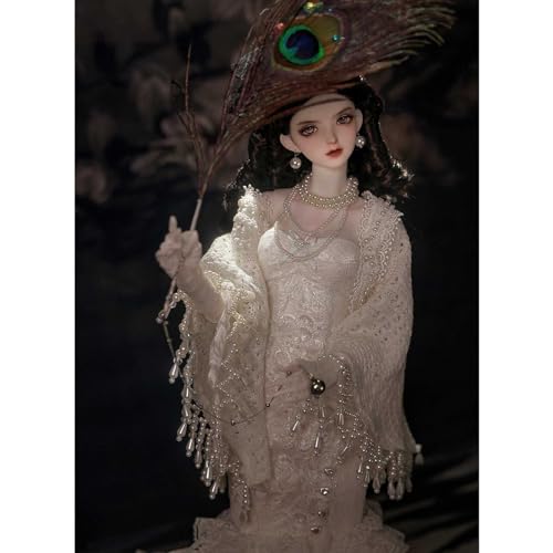 Elegante BJD Doll Prinzessin SD-Puppe 63,5cm Zarte Kugelgelenkpuppe mit Kleidung Perücke Schuhe Make-up Accessoires, Harzmaterial von GYHCB