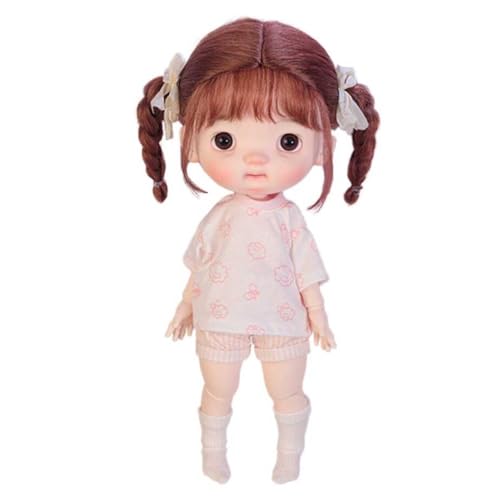 Handgefertigte BJD-Puppen 25 cm 9,84 Zoll Flexibel Ball Jointed Doll 1/6 SD-Puppe mit Kleidung Perücke Socken Make-up, Überraschungsgeschenk von GYHCB