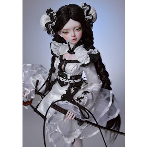 Hübsch SD-Puppe Vollständiger Satz 1/4 Chinesischer Stil BJD-Puppen Ball Jointed Doll mit Kleidungsset + Perücke + Schuhe + Make-up-Gesicht + Zubehör von GYHCB