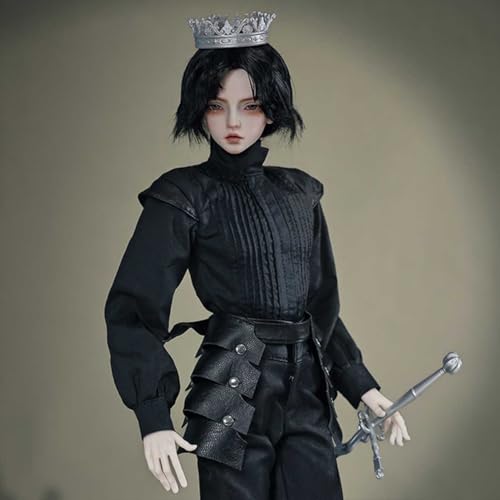 Mittelalter Retro BJD Doll 1/4 Hübscher Ritter SD Puppe 46,5 cm/18,3 Zoll Kugelgelenkpuppe mit Make-up + Komplettes Zubehör, Bestes Neujahrsgeschenk von GYHCB