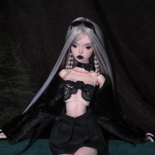 Modellkörper BJD Doll 1/4 Exquisite SD-Puppen 35 cm/13,77 Zoll Kugelgelenkpuppe Action-Figuren mit Kleidungsset + Perücke + Make-up, Geschenke für BJD-Liebhaber von GYHCB