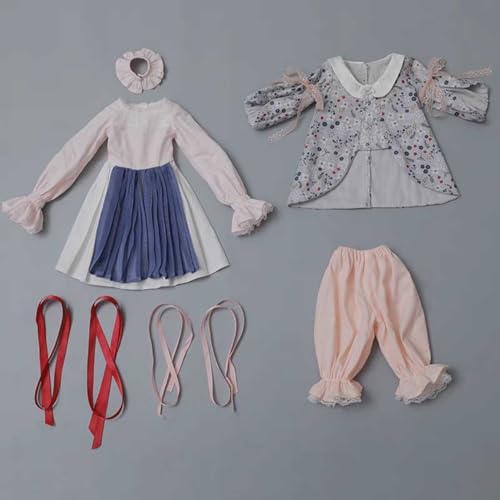 Pastoraler Stil BJD Puppenkleidung 1/3 Handgefertigt Mode BJD Kleidung Set Kleid + Mantel + Shorts + Band Ball Jointed Dolls Zubehör von GYHCB