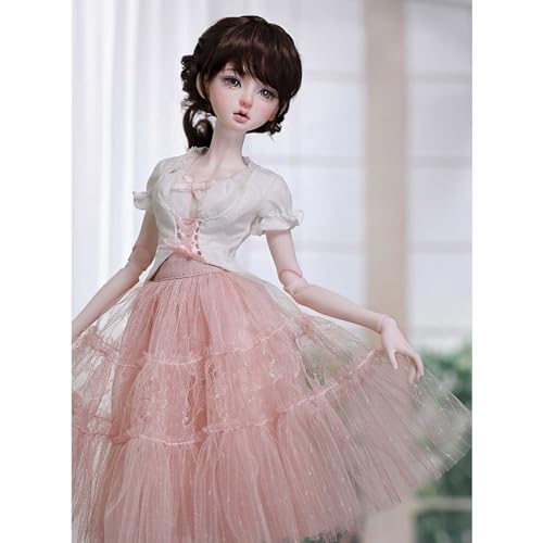 Süße BJD Doll 1/4 Ballettstil SD-Puppe Handgefertigt Ball Jointed Dolls mit Kleidungsset + Perücke + Schuhe + Make-up, Starke Plastizität von GYHCB