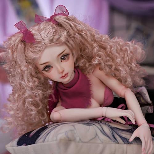 Süßes Mädchen BJD Doll 1/4 Punk-Stil SD-Puppe 39,5 cm 15,55 Zoll Kugelgelenkpuppe mit Komplettset Kleidung Perücke Schuhe Make-up von GYHCB