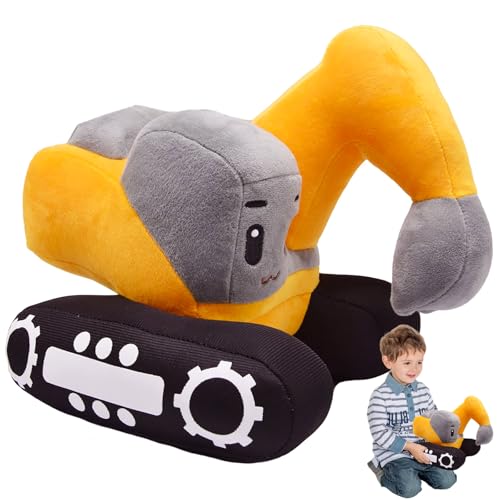 GYHWOFUL Süßes Bagger Kuscheltier für Kinder – 26x23cm Plüsch Bagger Spielzeug mit realistischem Design, weiches Stofftier Baggers kleine Baufans, Plüsch Baufahrzeug GYHWOFUL Süßes Bagger Kuscheltier für Kinder – 26x23cm Plüsch Bagger Spielzeug mit realistischem Design, weiches Stofftier Baggers kleine Baufans, Plüsch Baufahrzeug von GYHWOFUL