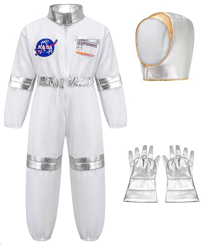 GZ-LAOPAITOU Astronauten-Kostüm für Jungen und Mädchen, Weltraum-Overall, Pilotenkostüm für Kinder, Halloween, Cosplay, Verkleiden von GZ-LAOPAITOU