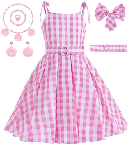 GZ-LAOPAITOU Pinkes Prinzessinnenkleid für Mädchen, Film, Cosplay, Kostüm, Outfits, Kinder, Halloween, Party, Prinzessin, Verkleidung, Rosa, 4–5 Jahre von GZ-LAOPAITOU