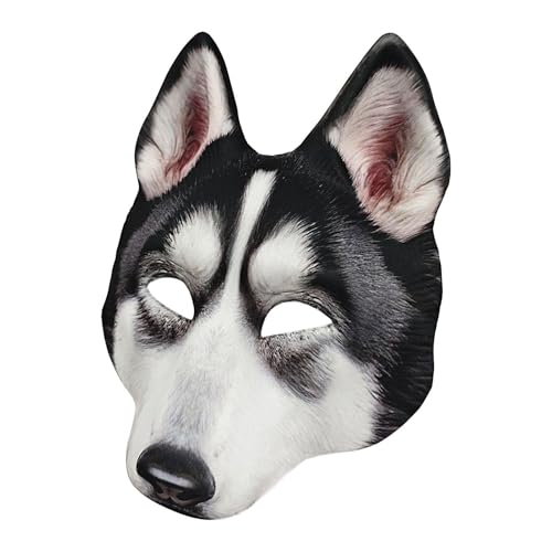 GZBMEZS Husky-Maske,Husky-Maskerade-Maske | Cosplay Gesichtsbedeckung | Kostüm-Cosplay-Requisiten, Halloween-Maske für Halloween-Maskenabend von GZBMEZS