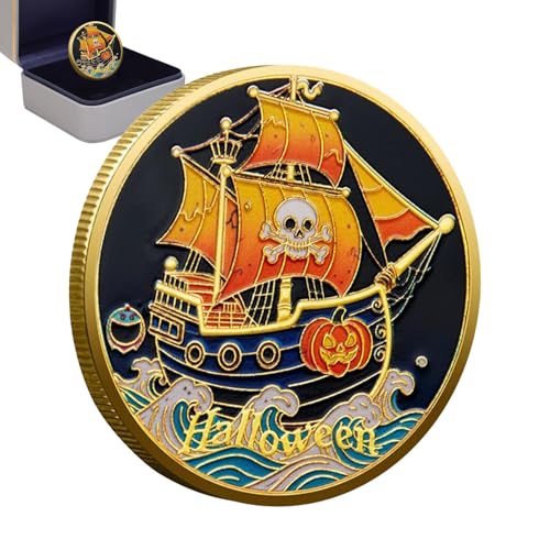 Halloween Challenge Münze - Happy Halloween Kürbis Gedenkmünze | Kunst Deko Wohnaccessoire Sammler Geschenk Feiertag Tisch Schreibtisch Schränke Party Karneval Schlafzimmer Halloween Challenge Münze - Happy Halloween Kürbis Gedenkmünze | Kunst Deko Wohnaccessoire Sammler Geschenk Feiertag Tisch Schreibtisch Schränke Party Karneval Schlafzimmer von GZBMEZS