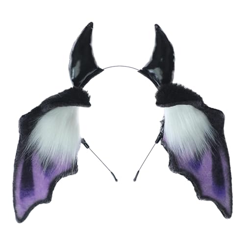 Halloween-Stirnbänder für Frauen,Halloween-Stirnbänder, Plüsch-Halloween-Tier-Ohr-Haar-Reifen, Biegbare, coole Ohrhörner, Cosplay-Dekoration für Weihnachten, Bühnenshows, Maskerade-Partys, Ostern, Sch von GZBMEZS