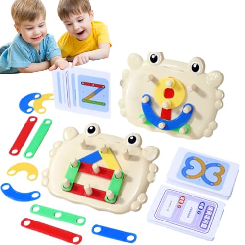 Matching-Spiel für Kinder, Matching Shape Stacker,Kreative, schnell zusammenpassende Brettspiel-Matching-Blöcke | Tragbares Lernspielzeug für die frühe Entwicklung von Kindern im Alter von 3–4 Jahren von GZBMEZS