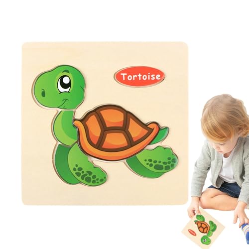 Tierische Holzpuzzles,Tierpuzzles für Kinder | Holzpuzzle Buntes Tier-Blockpuzzle | Lernpuzzlespiele für die frühe Entwicklung, Lernspielzeug für Kinder, und Mädchen von GZBMEZS