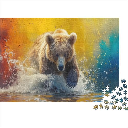 Brown Bär Puzzle 1000 Teile,für Erwachsene, Impossible Puzzle,farbenfrohes Legespiel,GesKükenlichkeitsspiel Für Die Ganze Familie,Erwachsenenpuzzle Puzzel 1000pcs (75x50cm) von GZCVBDYUY