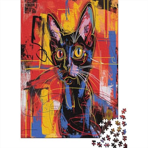 Cute Kat 1000 Teile, Impossible Puzzle,GesKükenlichkeitsspiel Für Die Ganze Familie, Erwachsenenpuzzle Ab 14 Jahren Puzzel 1000pcs (75x50cm) von GZCVBDYUY