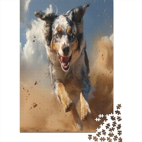 Deutscher Schäferhund Hund Puzzle 1000 Teile Puzzles Für Erwachsene Lernspiel Herausforderungsspielzeug 1000-teilige Puzzlespiel Für Erwachsene Kinder Puzzel 1000pcs (75x50cm) von GZCVBDYUY