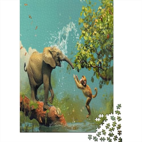 Dschungeltiere Puzzle 1000 Teile Puzzles Für Erwachsene Klassische Puzzles 1000 Teile Erwachsene Puzzlespiel Erwachsene 1000 Teile Erwachsenen Puzzlespiel Puzzel 1000pcs (75x50cm) von GZCVBDYUY